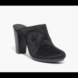 Madewell Andie High Heel Clog in Calf Hair